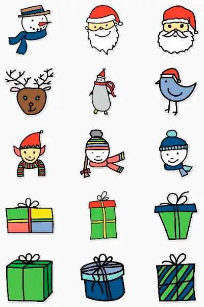 Рождество стикеры ватсап