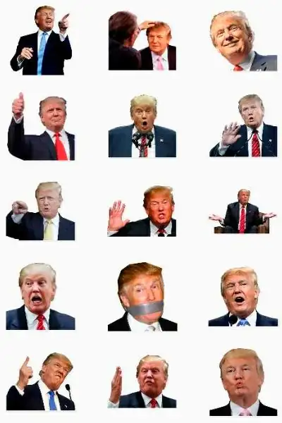 Дональд Трамп стикеры ватсап