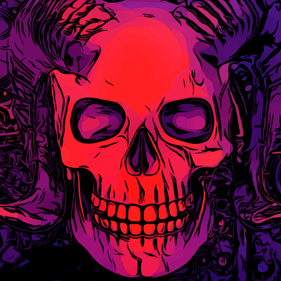 Фиолетовый череп аватарка ватсап