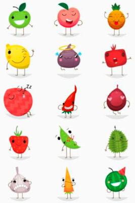 Стикеры ватсап Fruit Emojis