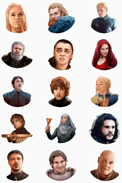 Игра престолов стикеры для Ватсап