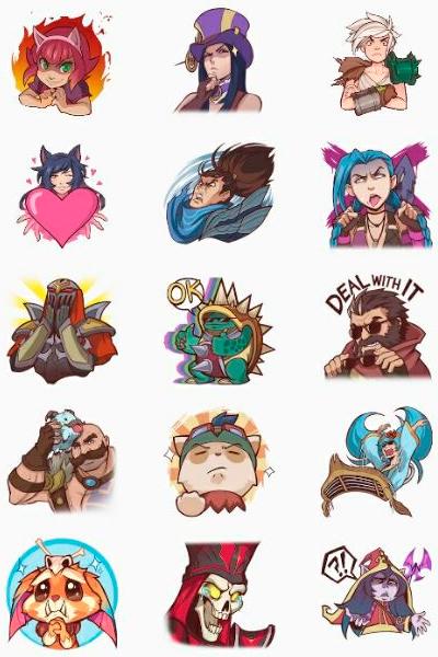League of Legends стикеры ватсап