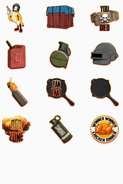 PUBG Vector стикеры для Ватсап