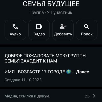 СЕМЬЯ БУДУЩЕЕ группа телеграм