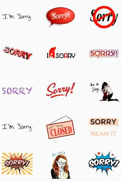 Извинения (sorry) стикеры ватсап