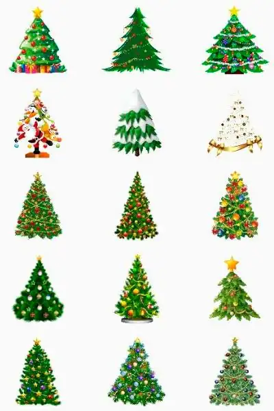 Ёлки стикеры ватсап
